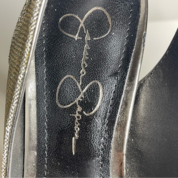 Jessica Simpson Silver Party, Evening, Prom, Formal Platform Stiletto High Heel - Picture 12 of 14